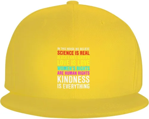 Miniatura 2 de Pride Flag in This House We Believe Science is Real Black Lives Matter Baseball Hats for Men Dad Hat,Black
