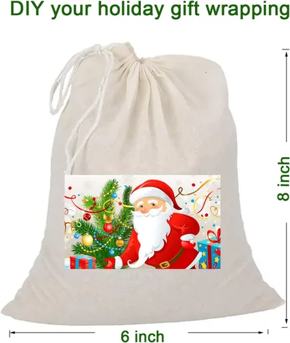 Miniatura 4 de 20 bolsas reutilizables de muselina de algodón con cordón, bolsas de algodón natural sin blanquear, para café, té, preparar nueces, leche