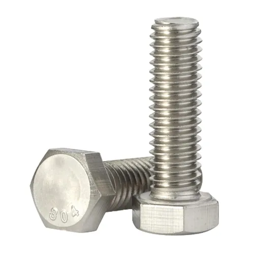 Tornillos hexagonales de cabeza hexagonal de 1/4-20 x 1, accionamiento hexagonal externo, acero inoxidable 304, rosca gruesa UNC totalmente roscada,