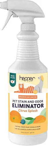 Hepper Advanced Bio-Enzyme - Spray Eliminador de Manchas y Olores para Mascotas - Eliminador de Olor, Manchas y Orina para Gatos, Perros y Otros