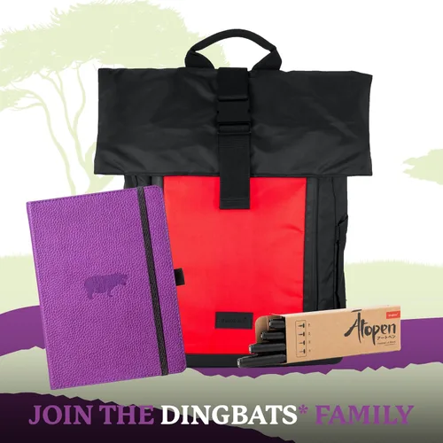 Miniatura 7 de Dingbats* Cuaderno de escritura con cuadrícula de vida silvestre A5, tapa dura de cuero vegano, ideal para trabajo, viajes, bolsillo, cierre