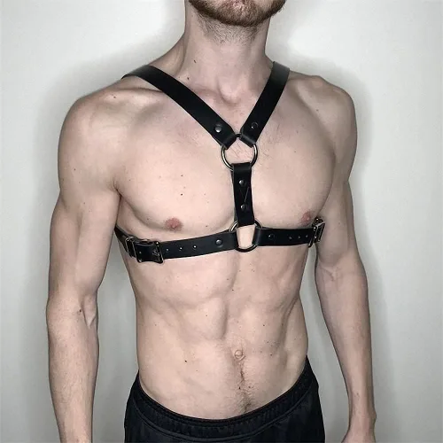 Miniatura 2 de Hombres Arnés Tops Espada Cinturón Cuero PU Cuerpo Bondage Ropa Correa Ajustable