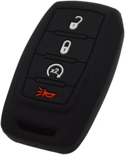 Miniatura 2 de Zorratin Funda protectora de silicona para llavero remoto para Ram 1500 2500 3500 2019 2020 2021 2022 2023 2024 2025 4 botones Negro