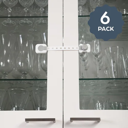 Miniatura 2 de Dreambaby Twist 'N Lock - Paquete de 6 pestillos multiusos, cerraduras de seguridad para niños para armarios, cajones, electrodomésticos, cerradura