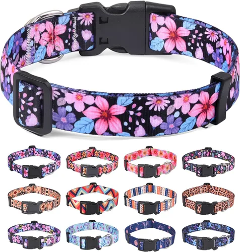 Miniatura 22 de Collar para Perros para Perros Pequeños y Gatos, Collar Suave y Cómodo para Mascotas para Perros Pequeños, Medianos y Grandes, Patrón Geométrico