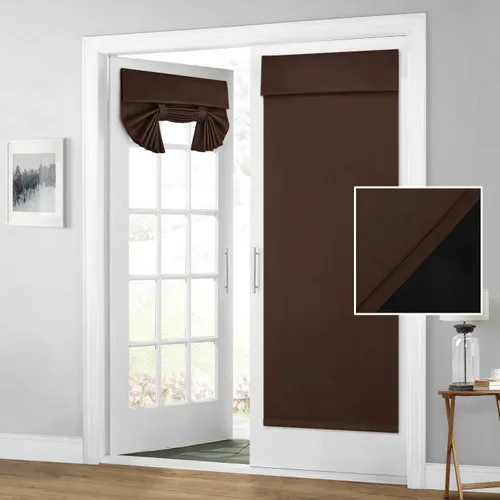 Miniatura 25 de HOMEIDEAS Cortinas 100% Opacas para Luces Laterales de Puerta Principal, Cubierta de Ventana de Puerta de Aula, Persianas de Privacidad