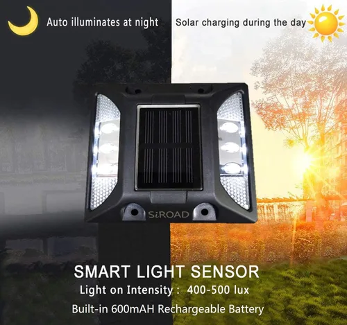Miniatura 4 de Luz solar para cubierta de entrada, IP68 impermeable para exteriores, reflectores para exteriores, luz LED para muelle, pasarela, carril, porche