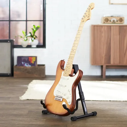 Miniatura 9 de Amazon Basics - Soporte plegable y ajustable con forma de A para guitarras acústicas y eléctricas con goma antideslizante y brazos de espuma suave