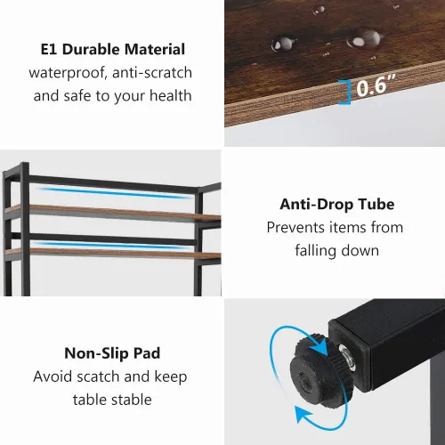 Miniatura 7 de Tribesigns Estante para hornear de cocina de 5 niveles con gabinete, soporte industrial para horno de microondas, organizador de almacenamiento