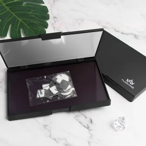 Miniatura 6 de Paleta magnética de maquillaje con espejo y 20 calcomanías de metal, paleta de almacenamiento vacía para sombra de ojos, resaltador de polvo