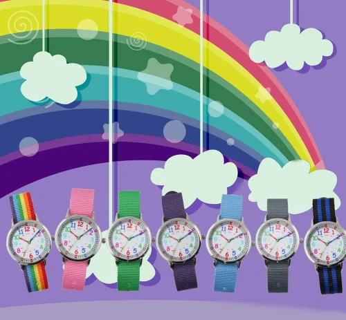Miniatura 3 de Reloj para niños y niñas, para el tiempo de aprendizaje de los niños pequeños y fácil de leer, reloj analógico para niños y niñas de 3 a 11 años