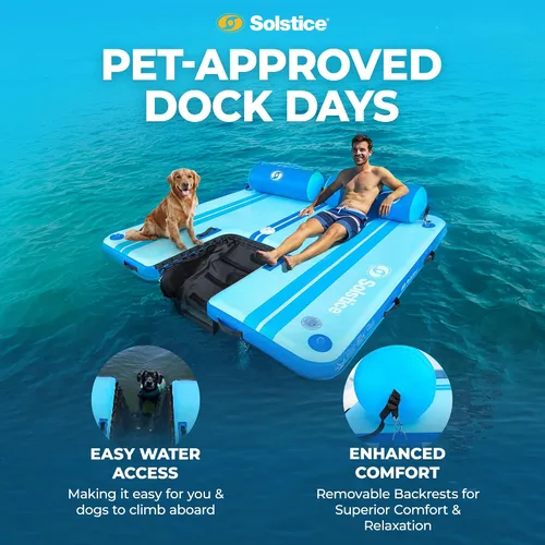 Miniatura 2 de SOLSTICE Inflatable Pup Plank, Dog Water Ramp for Boats & Docks, Boost Step