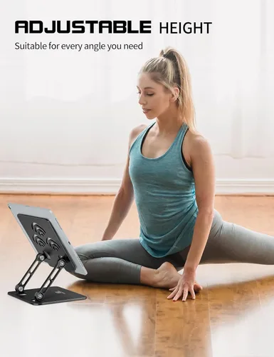 Miniatura 6 de Soporte Ajustable para Tablet de Escritorio, Soporte de Aluminio Premium para iPads, Tablets, Kindles, Switch, Teléfonos y Todos los Dispositivos