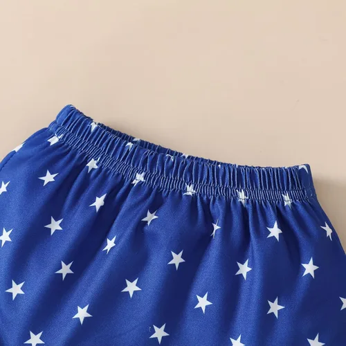 Miniatura 31 de Conjunto de camiseta y pantalones cortos para bebé niña del 4 de julio, camiseta y pantalones cortos para el Día de los Caídos