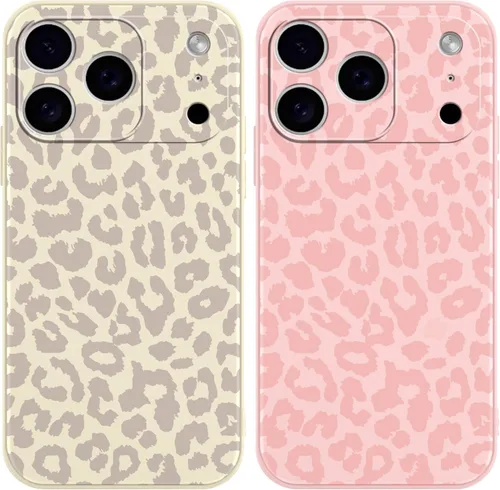 Miniatura 66 de Paquete de 2 Fundas de Teléfono Bonitas con Estampado de Guepardo para Apple iPhone 13 Pro Max de 6.7 Pulgadas, Fundas de Diseño