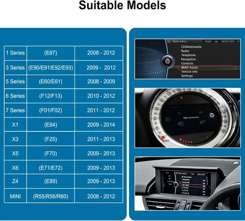 Miniatura 4 de Kit de actualización de adaptador inalámbrico CarPlay para Android Auto Adaptador, compatible con BMW 2008-2013 Año X1 X3 X5 X6 Z4 y 1 3 5 6 7