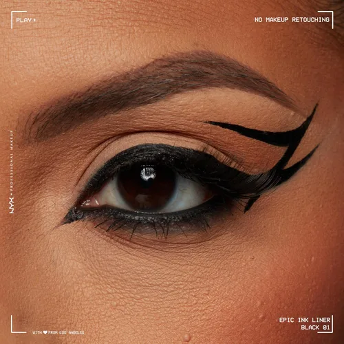 Miniatura 4 de NYX PROFESSIONAL MAKEUP Epic Ink Liner, delineador líquido impermeable, negro, fórmula vegana
