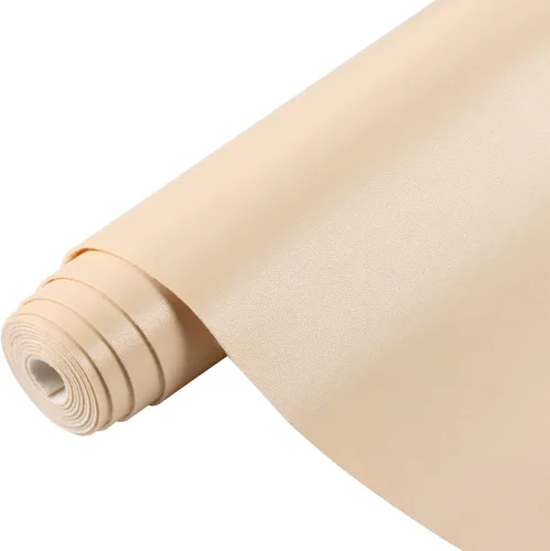 Ramya Hojas de cuero sintético de color sólido liso 1 rollo 12"X53" (30 cm X 135 cm), la piel sintética es ideal para proyectos de manualidades DIY,
