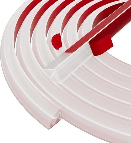 Moldura Flexible de Cuarto Redondo, Moldura Plegable, Ribete de Goma de Silicona Despegar y Pegar para Piso, Bañera, Gabinete, Moldura de Zapato