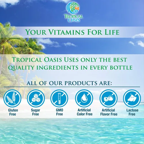 Miniatura 5 de Tropical Oasis Calcio líquido y magnesio – Fórmula natural con soporte para huesos fuertes – Vitaminas líquidas con calcio, magnesio y vitamina D
