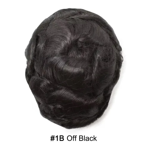 Miniatura 2 de FACE MIRACLE - Tupé frontal de encaje francés para hombres, sistema de reemplazo de cabello humano de encaje con pieza de pelo de poliuretano