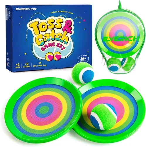 Miniatura 12 de Juego de pelota para lanzar y atrapar, juego de bolas adhesivas mejoradas para niños y niños pequeños, resistente y resistente al agua, juguete