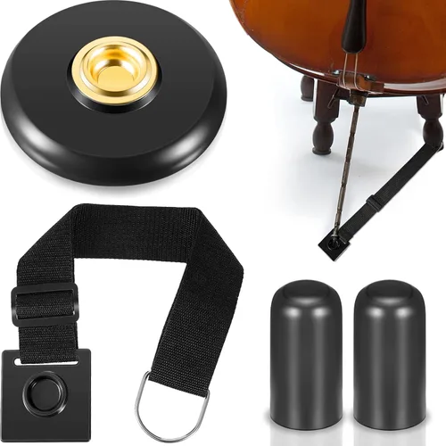 Nuanchu Juego de 4 anclajes para perno de violonchelo, tapete antideslizante, tapón de correa, protectores de piso de goma para mayor estabilidad
