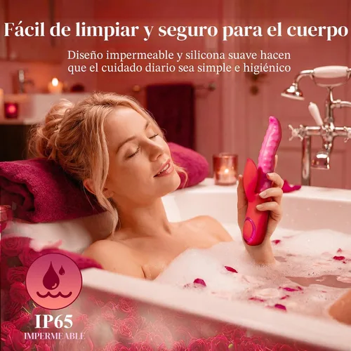 Miniatura 7 de Vibrador de juguetes sexuales para adultos, consolador – Vibrador de ondulación profunda y placer prolongado con acción de lengua lamiendo, con 10