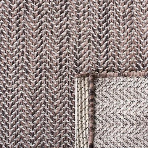 Miniatura 11 de SAFAVIEH Alfombra Lavable para Exteriores Colección Courtyard - Pasillo de 2'3" x 6'7", Azul Marino y Gris, No Desprende Pelusa y Fácil Limpieza