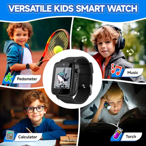Miniatura 8 de ZUODUN Reloj para Niños Juguetes para Niños con 26 Juegos, Reloj Inteligente con Cámara para Niños de 4 a 12 Años, Pantalla Táctil, Podómetro