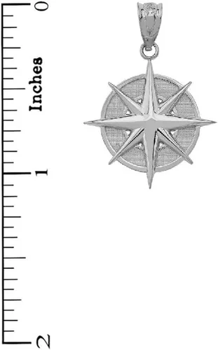 Miniatura 7 de Collar con dije de símbolo de estrella celestial de estrella del norte de oro de 10 quilates certificado