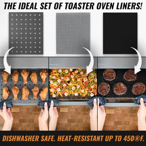 Miniatura 3 de INFRAOVENS Alfombrillas reutilizables compatibles con Ninja Foodi SP101 SP201 SP301 SP351, revestimientos para horno tostador, accesorios para horno