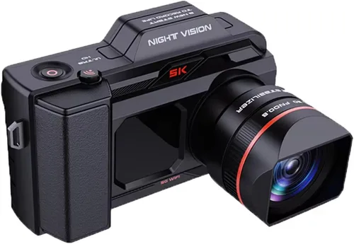 Cámaras digitales de 5K 50MP para fotografía, cámara de videoblogs de enfoque automático para YouTube con tarjeta TF de 64 GB y baterías, 4800 mAh