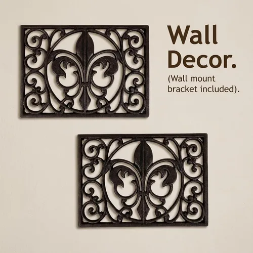 Miniatura 4 de Lulu Decor, Juego de 2 salvamanteles rectangulares de hierro fundido de 10 x 6 pulgadas, para platos calientes u ollas, salvamanteles duraderos