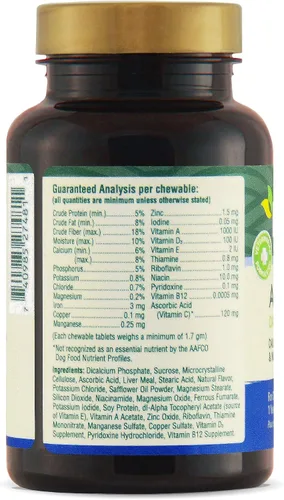 Miniatura 6 de Petnc - Multimasticables para adultos (75 unidades), soporte diario multivitamínico y multimineral para perros, incluye zinc, magnesio y más, apoya