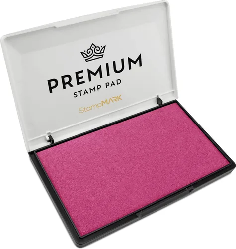 Miniatura 8 de StampMark Almohadilla de sello prémium tamaño mediano 3 x 4 pulgadas – para sellos de goma tradicionales – Almohadilla de fieltro color rosa