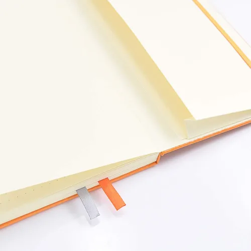 Miniatura 4 de Guissi Cuaderno clásico de cuadrícula de puntos, tapa dura A5, papel grueso sin ácidos de 3.53 oz/m², con bolsillo interior fino, piel sintética