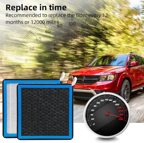 Miniatura 3 de CF10374 - Filtro de aire de cabina compatible con Toyota Tacoma 2005-2023 DODGE DART 2013-2016 PONTIAC VIBE 2003-2008 Filtro de CA de carbón