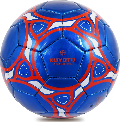 Miniatura 11 de KUYOTQ Soccer Ball, Machine Stitched PU/TPU Leather Soccer Ball Match & Training for Kids Youth Adult, Professional Construction for Durable in and