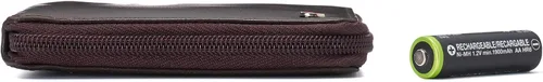 Miniatura 5 de Alpine Swiss Logan - Cartera de cuero con cremallera RFID para hombre, con cremallera alrededor de la bifurcación, viene en caja de regalo