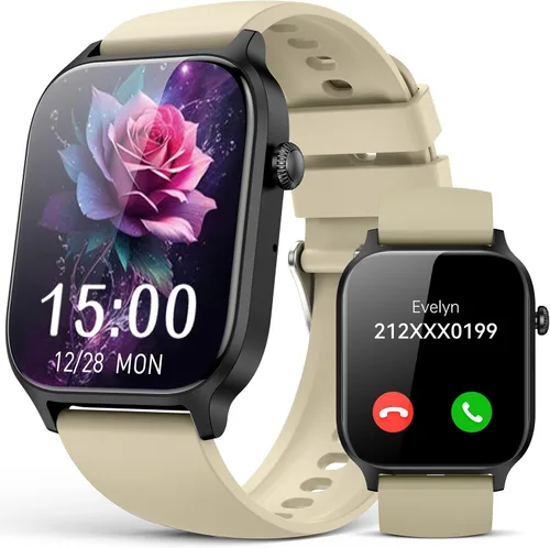 Reloj inteligente para mujeres y hombres, responde/hacer llamadas, reloj de seguimiento de fitness 2025 con IP68, impermeable, para contador de