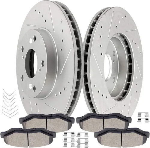 Miniatura 14 de SCITOO 120.40021, 3295 ATD465AC, D465-7345 Pastillas de Freno y Rotores Delanteros Compatibles con Acura EL 1997-2005, Honda Civic 1996-2005, Honda