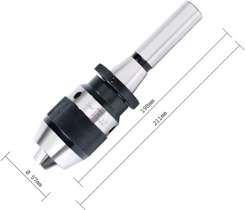 Miniatura 2 de Aman Portabrocas sin llave súper pesado integrado R8 de 1/8"-5/8