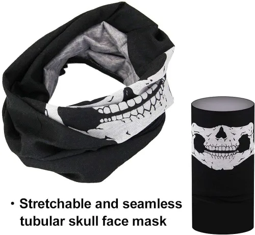 Miniatura 3 de 3 máscaras faciales transpirables con diseño de calavera pasamontañas sin costuras bufanda para la cabeza