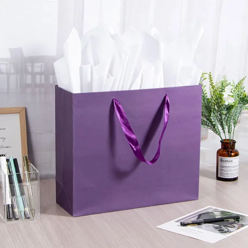 Miniatura 9 de driew Bolsas de regalo de tamaño mediano con asas, 12.6 x 4.5 x 11 pulgadas, bolsas de regalo de papel de tamaño mediano a granel resistentes