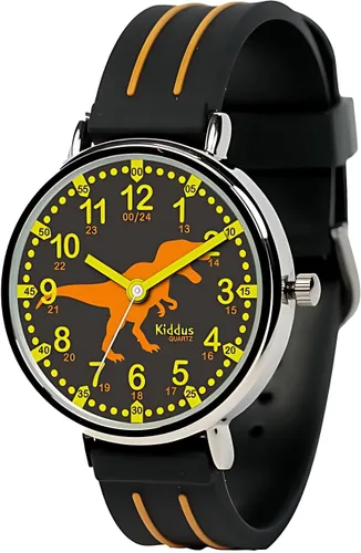 Kiddus Reloj para niños, niños y niñas, reloj de aprendizaje de tiempo para niños, primer reloj de pulsera a partir de 5 años, manecillas de horas y