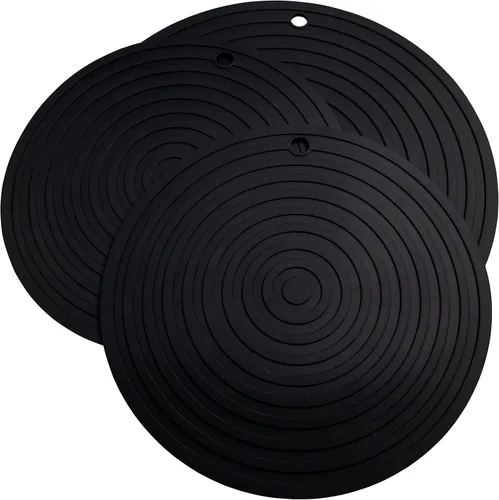 Miniatura 13 de Alfombrillas de silicona para ollas y sartenes, resistentes al calor, almohadillas calientes flexibles para mesa de cocina, tapetes antideslizantes