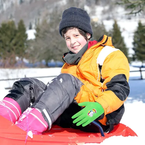 Miniatura 40 de Hicdaw 6 pares de guantes de invierno para niños, guantes de punto elásticos y cálidos para niños o niñas