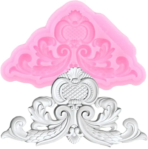 Miniatura 9 de ZiXiang Molde de silicona de encaje de estilo barroco, para decoración de bordes de pasteles, decoración de cupcakes, pasta de goma de mascar
