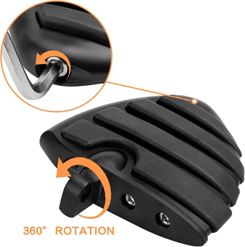 Miniatura 4 de Estriberas ajustables para motocicleta, reposapiés de carretera para pasajeros, pedal de reposapies macho compatible con Harley Touring Sportster
